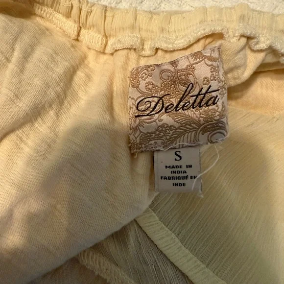 Deletta (Anthropologie) Cream Blouse with Red Embroidery - Picture 7 of 9